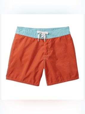 Birdwell 310 Vintage Paprika Boardshorts Men's Size 33 Orange SurfNyl USA Made